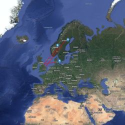 Map showing where the Vikings came from