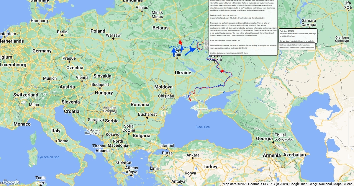 The War in Ukraine : Scribble Maps