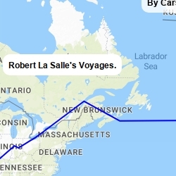 Robert La Salle's voyages.