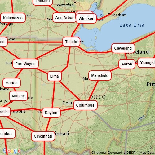 American High Speed Rail Network