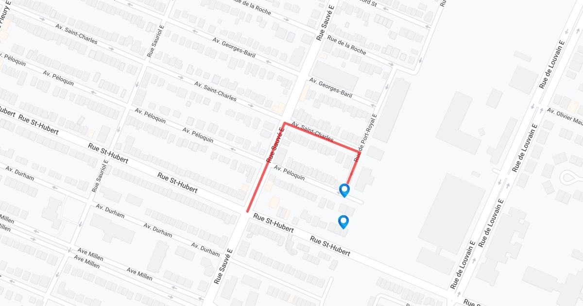 Map to 9645 St Hubert Scribble Maps