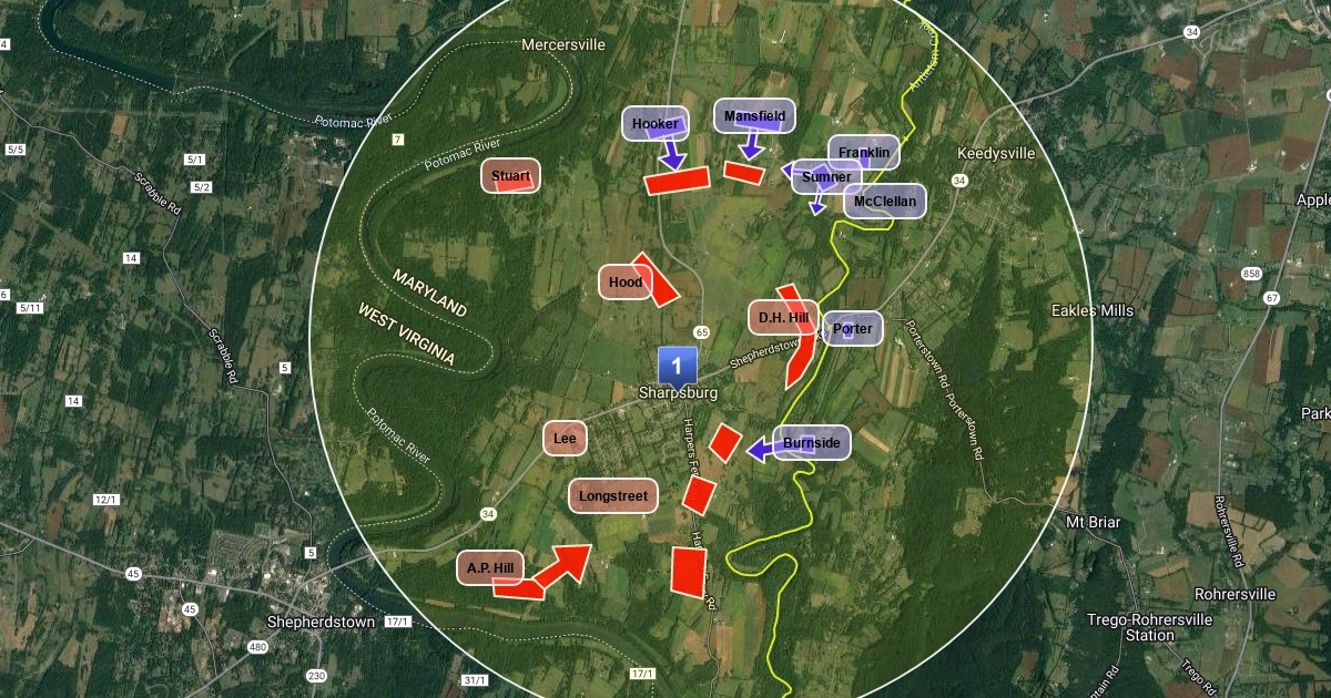 Antietam Battle Map : Scribble Maps