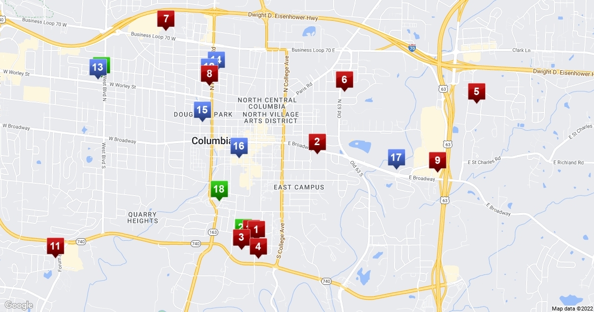 Columbia MO Health Assets: Scribble Maps