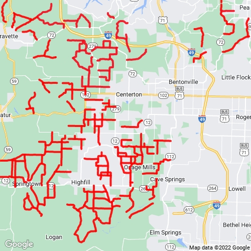 Bicycle Traffic Gravel Roads of Benton County