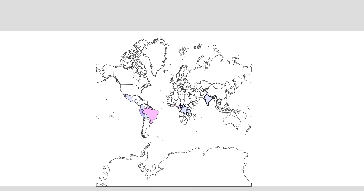 Global Cocoa bean production Scribble Maps