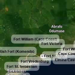 Forts and castles in the Central Region and western Region