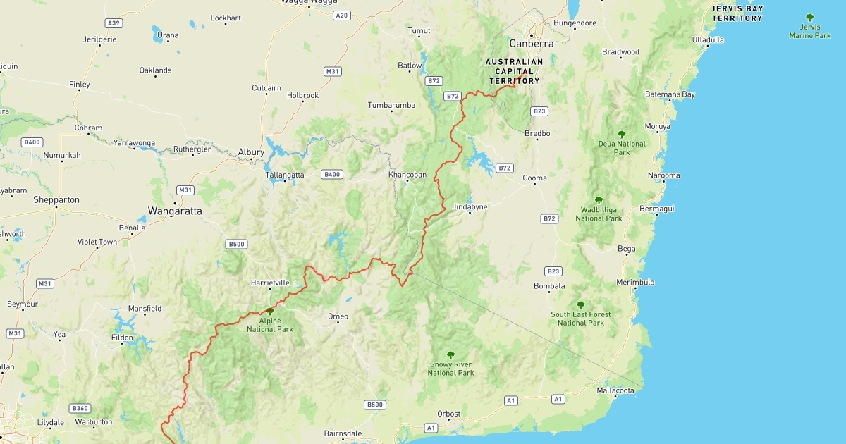 Australian Alps Walking Track Scribble Maps