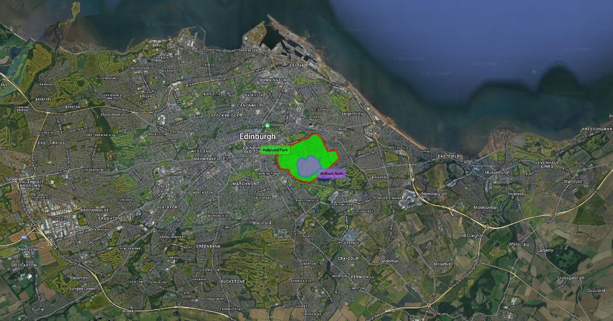 Holyrood Arthurs Seat map Scribble Maps