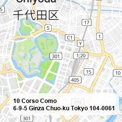 Map of Tokyo stores