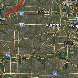 rochelle tornado and some hypothetical tornado tracks