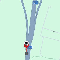 M11 NB Jct 13 Exit FC