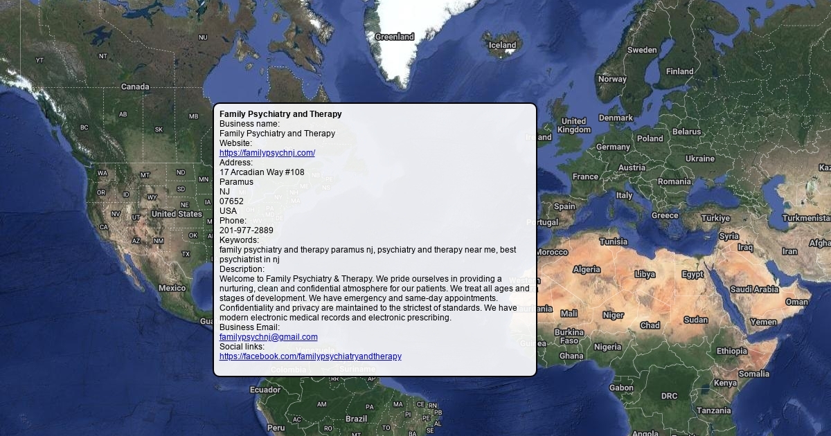 Family Psychiatry and Therapy - NsbDxVqTGT Thumb 1200x630 