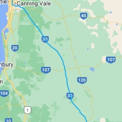 Perth to Albany Direct Route