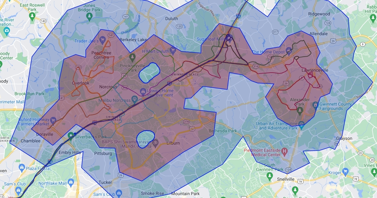 Shared Housing Map W/ Data Points Scribble Maps