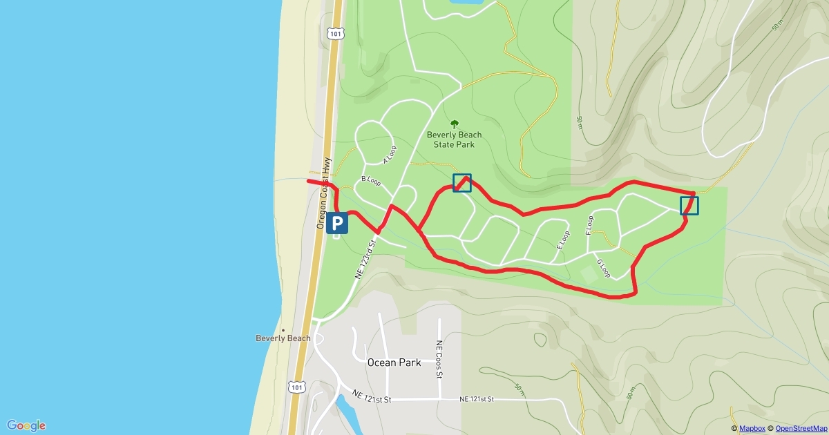 Beverly Beach Campground Loop Trail Scribble Maps