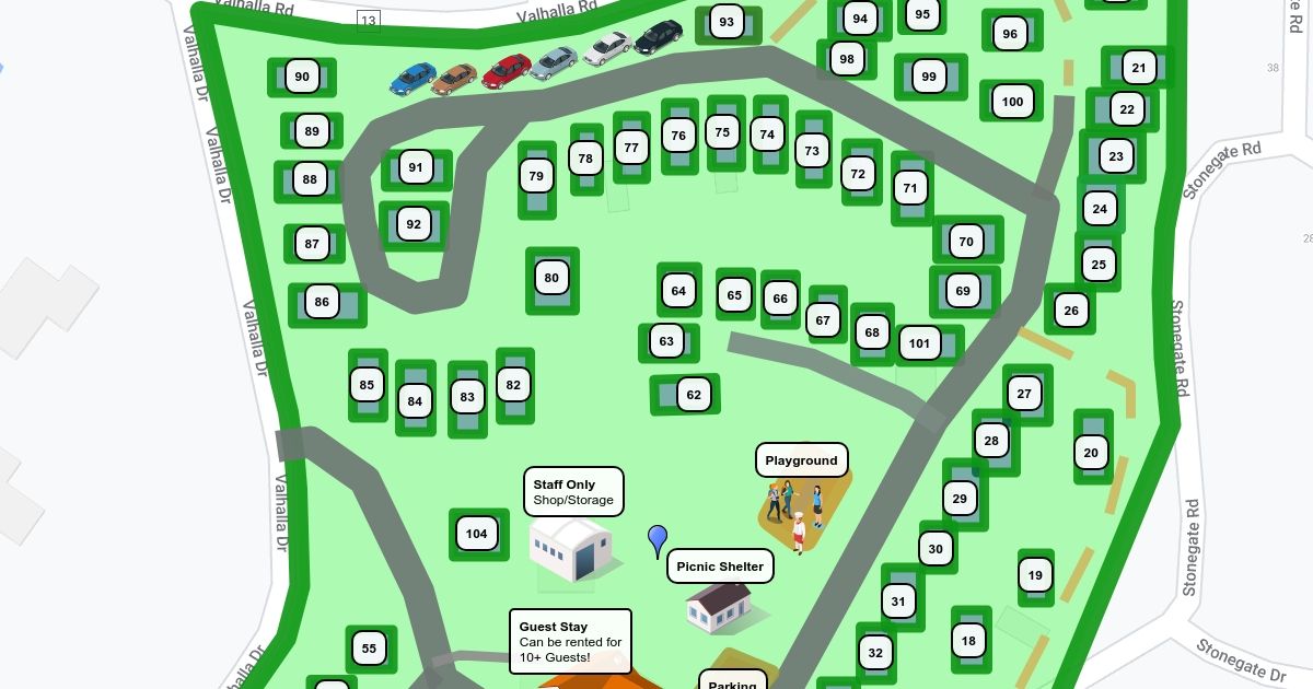 Valhalla Campground Moving List Map Scribble Maps