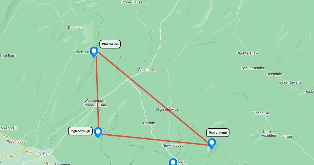 Yorkshire Three Peaks Scribble Maps