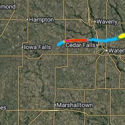 Parkersburg EF5 tornado path: Detailed