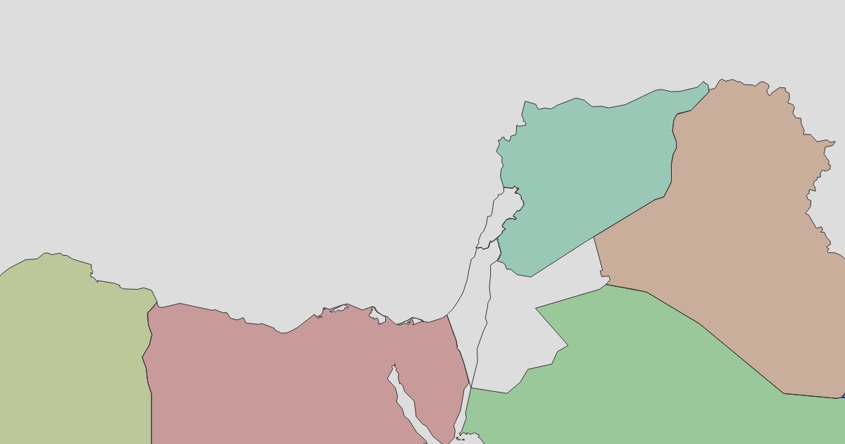 Arabian Countries with palestine : Scribble Maps