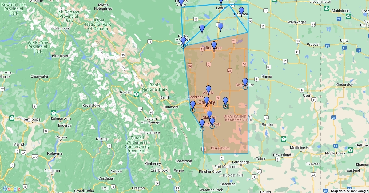 Alberta Hail Zone Scribble Maps
