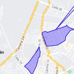 Delimitación de barrios incluidos en la investigación
