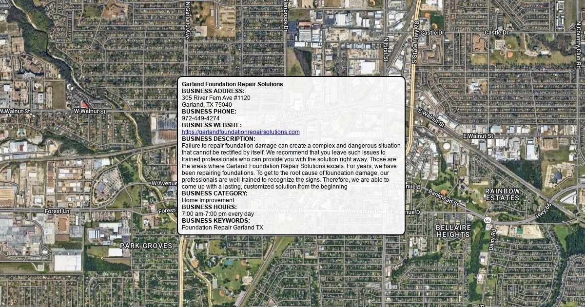 Garland Foundation Repair Solutions Scribble Maps