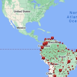 When you scroll the map on Google Maps, what will be the number of times the scroll will be done until a certain city appears?