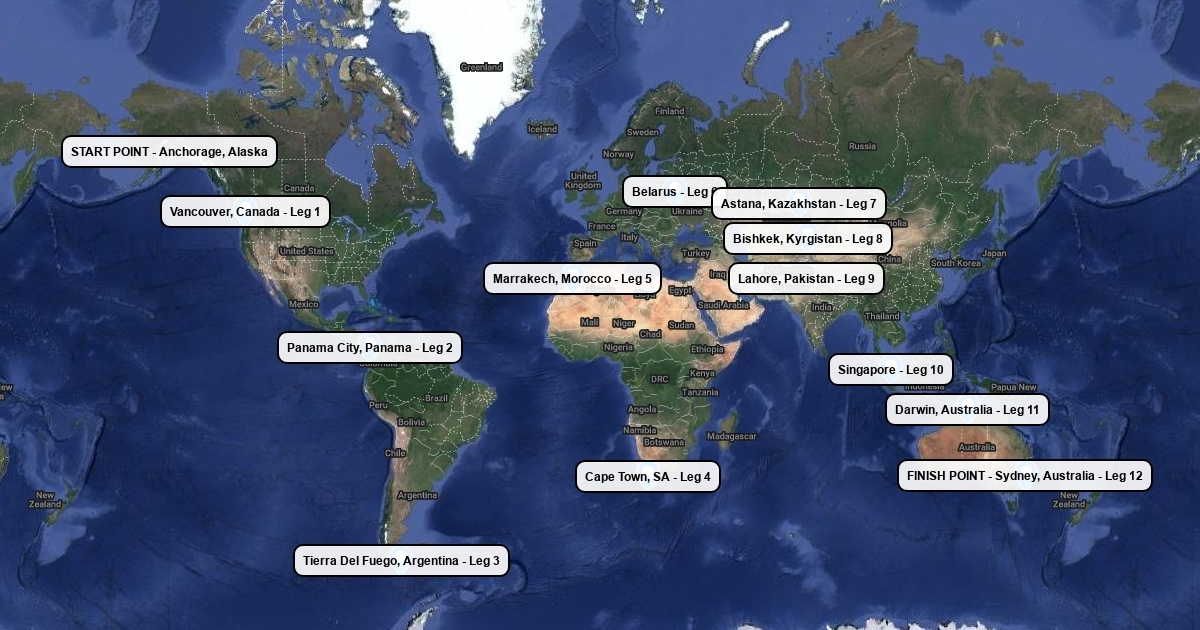 world map route : Scribble Maps