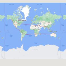 Map of the Natural 7 Wonders of the World