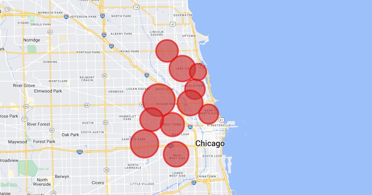 Chicago Bike Theft Heat Map Scribble Maps