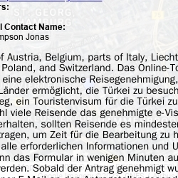 TURKEY VISA Application ONLINE - FROM GERMANY HAMBURG Einwanderungszentrum für die Beantragung eines Visums für die Türkei