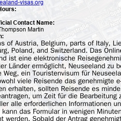 NEW ZEALAND VISA Application ONLINE - FROM GERMANY HAMBURG Einwanderungszentrum für die Beantragung eines Visums für Neuseeland