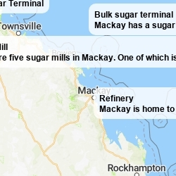 Sugar Mills, Bulk terminals, Refineries