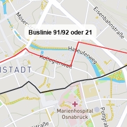 Anfahrt zur Universität Osnabrück
