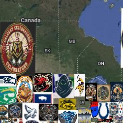 custom NFL teams map