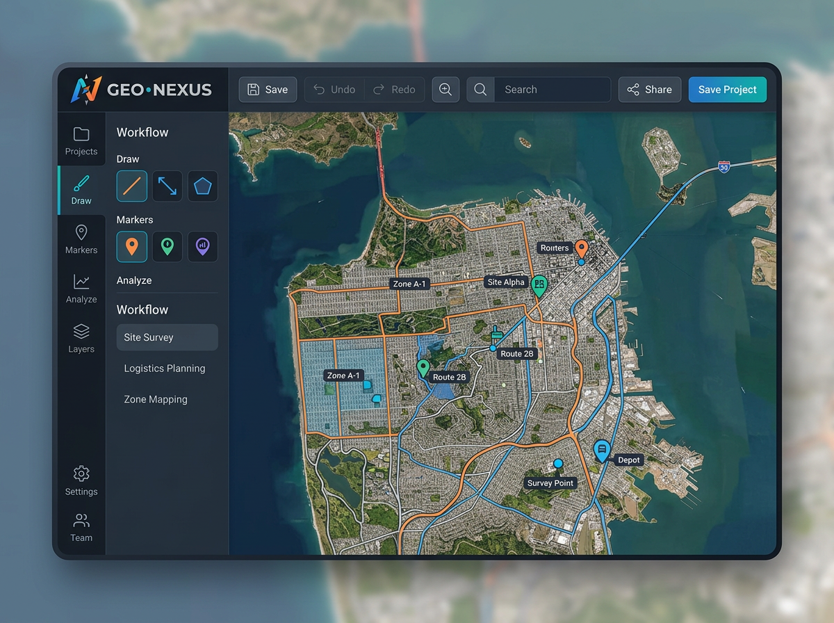 A branded ScribbleMaps editor embedded inside a partner company's web application